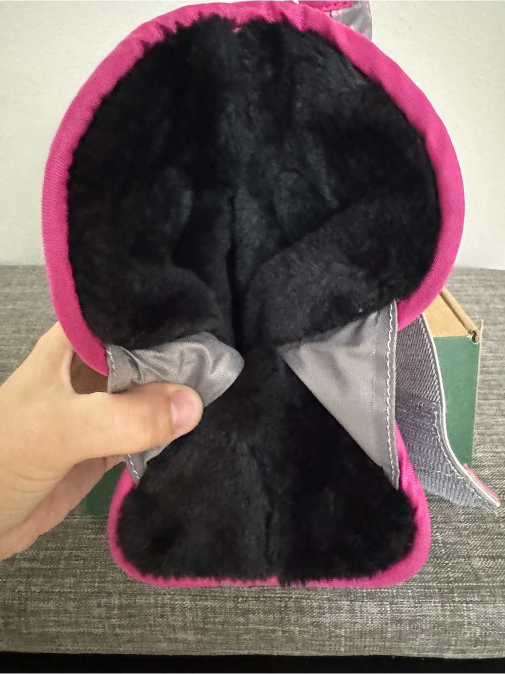 Kamik snowbug toddler girl pink grey and black star snow boots size 5 - Picture 6 of 7